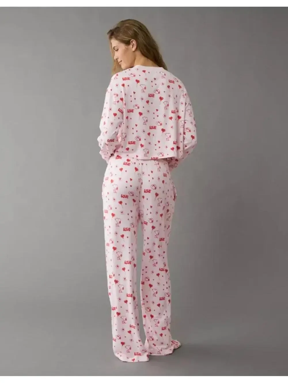 (RC) American Eagle Snoopy Valentine’s Day Plush Pajama Set XL Fleece Lounge